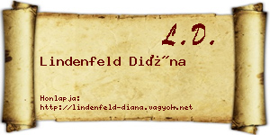 Lindenfeld Diána névjegykártya